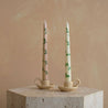 Vine Hand Painted Dinner Candle Duo